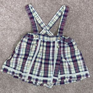 Vintage Ralph Lauren suspenders skirt skort 9 month